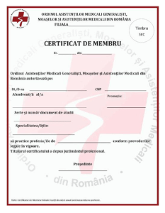 certificat de membru